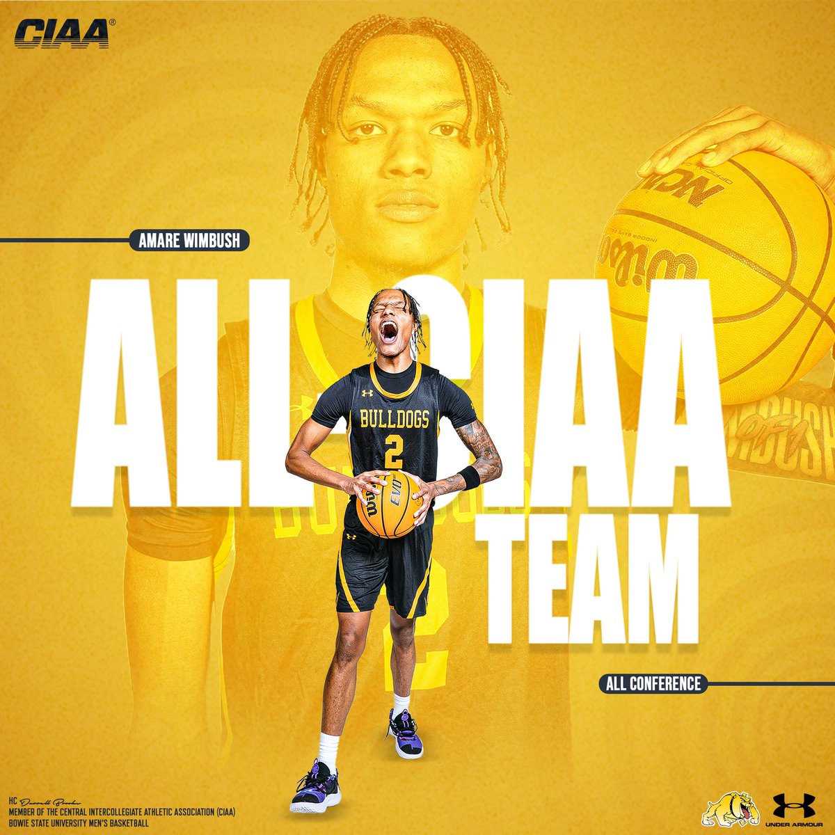 Amare Wimbush named 𝘼𝙡𝙡-𝘾𝙄𝘼𝘼 𝙁𝙧𝙤𝙣𝙩𝙘𝙤𝙪𝙧𝙩. 🐶

#BulldogNation | #BiteDown