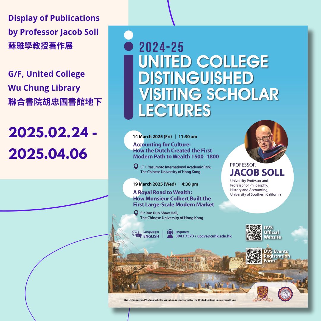 📚 𝐃𝐢𝐬𝐩𝐥𝐚𝐲 𝐨𝐟 𝐏𝐮𝐛𝐥𝐢𝐜𝐚𝐭𝐢𝐨𝐧𝐬 𝐛𝐲 𝐏𝐫𝐨𝐟𝐞𝐬𝐬𝐨𝐫 𝐉𝐚𝐜𝐨𝐛 𝐒𝐨𝐥𝐥, 𝐔𝐧𝐢𝐭𝐞𝐝 𝐂𝐨𝐥𝐥𝐞𝐠𝐞 𝐃𝐢𝐬𝐭𝐢𝐧𝐠𝐮𝐢𝐬𝐡𝐞𝐝 𝐕𝐢𝐬𝐢𝐭𝐢𝐧𝐠 𝐒𝐜𝐡𝐨𝐥𝐚𝐫