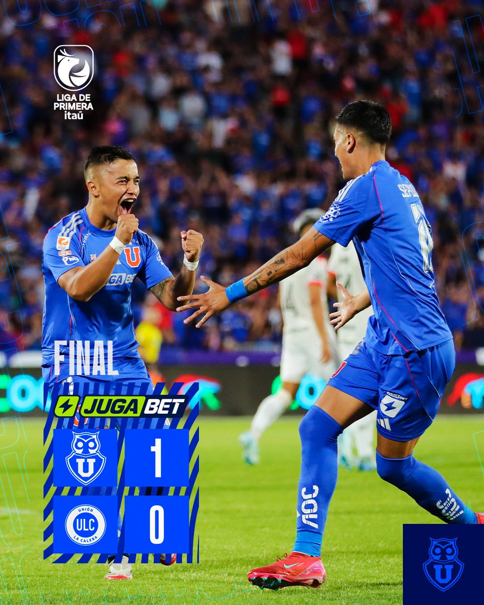 SEÑORES! GANÓ EL BULLA 🤘

Con gol de Nicolás Guerra, derrotamos a Unión La Calera por la mínima en el Estadio Nacional 🏟️

#UdeChile 1️⃣-0️⃣ #UniónLaCalera
#VamosLaU 🔵🔴