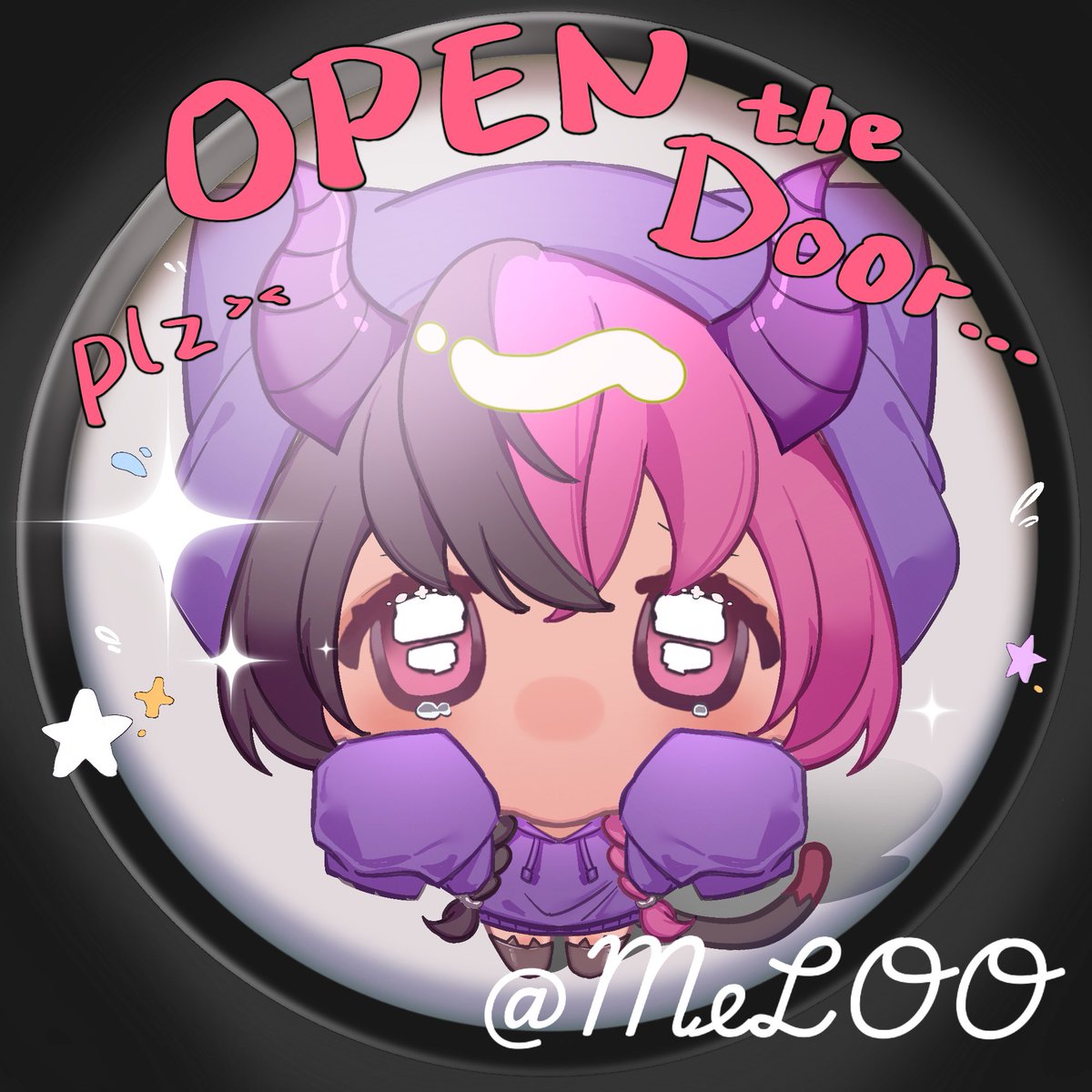 #VGenComm (｡•ﻌ•｡)💜
chibi emote icon🥺