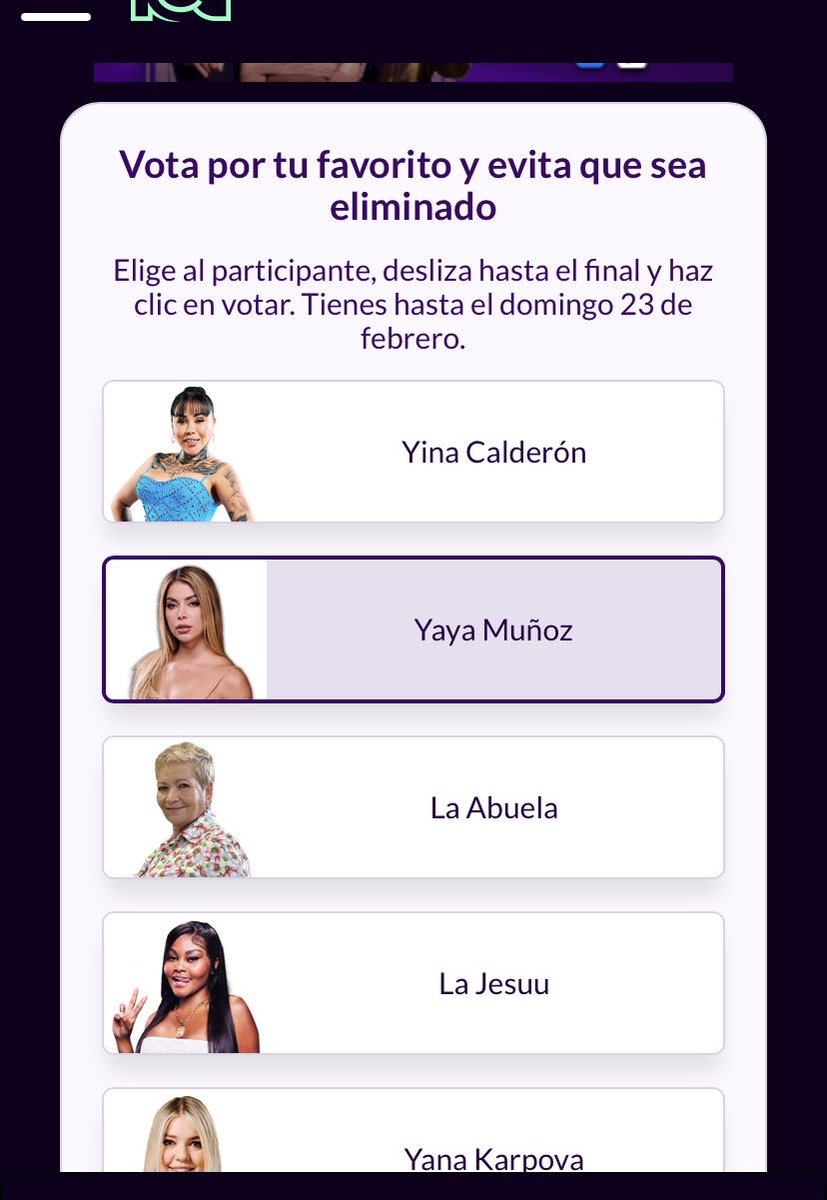 _balzarotti's tweet photo. Voten por Yaya #LaCasaDeLosFamososCol #LaCasaDelLosFamosoCol #LaCasaDeLosFamososCol2 https://t.co/2K3nuS1GmU