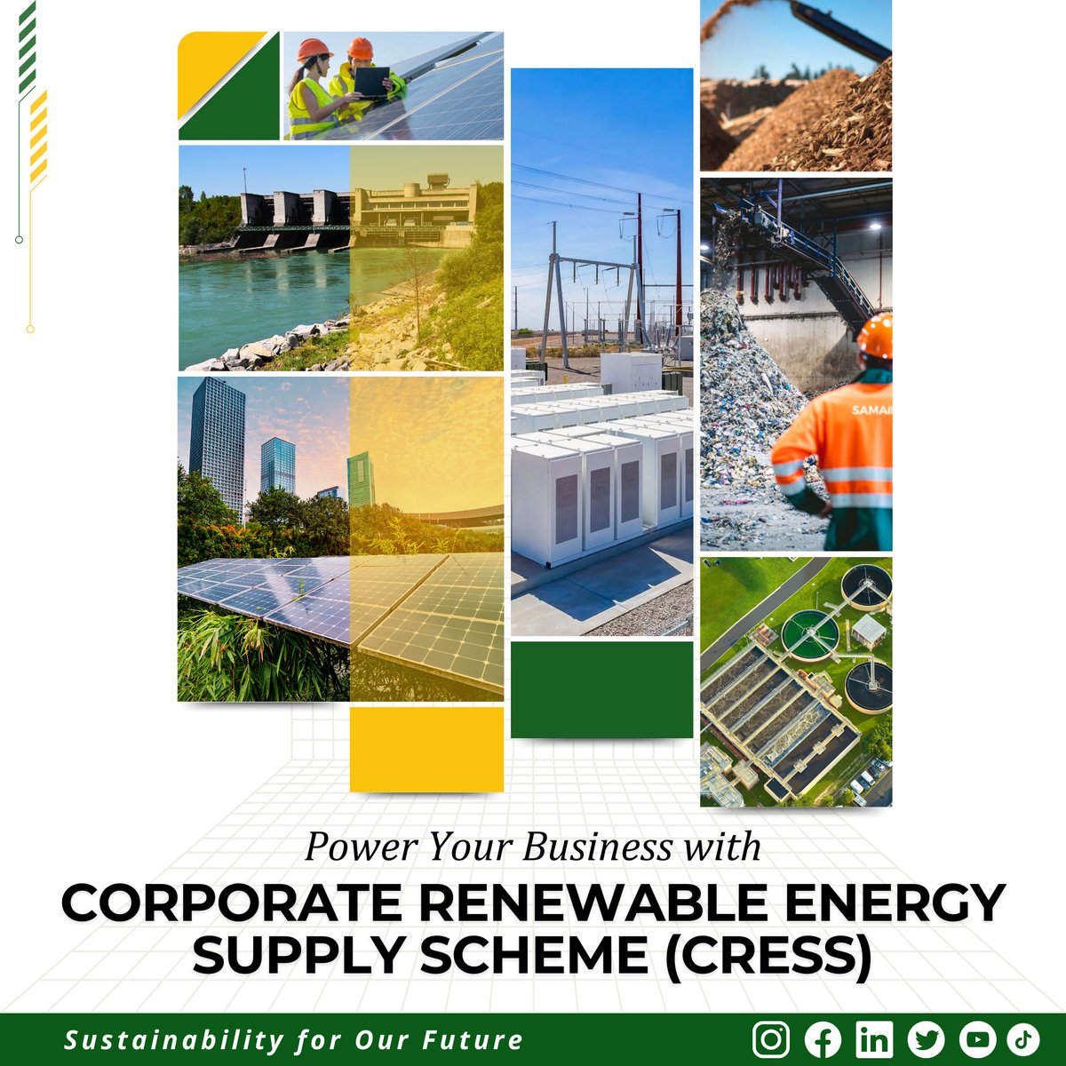 SamaidenGroup's tweet photo. The Corporate Renewable Energy Supply Scheme (CRESS) is a transformative initiative by the Malaysian government, enabling businesses to source 100% renewable energy through a long-term agreement. If you have land or an off-taker, don’t hesitate to reach out! https://t.co/YC4CyVkrXZ