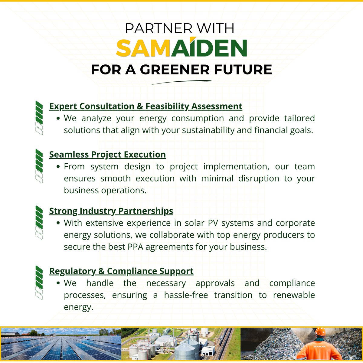 SamaidenGroup's tweet photo. The Corporate Renewable Energy Supply Scheme (CRESS) is a transformative initiative by the Malaysian government, enabling businesses to source 100% renewable energy through a long-term agreement. If you have land or an off-taker, don’t hesitate to reach out! https://t.co/YC4CyVkrXZ