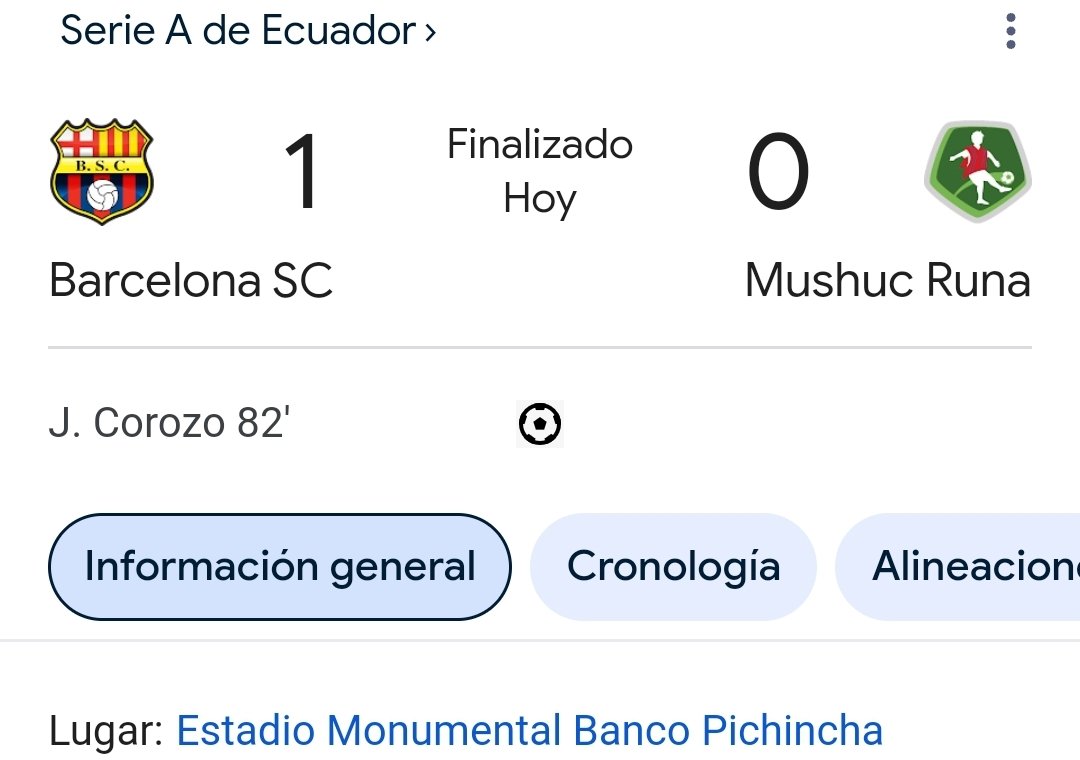 MauricioOrtegaE's tweet photo. MARCHÓ EL PONCHITO QUE VENGA NACHITO. En el Monumental el Barcelona SC de Segundo Castillo ganó 1x0 a Mushuc Runa con gol de Janner Corozo tras asistencia de Campi. El Ídolo es uno de los punteros de la #LigaProEcuabet y busca avanzar a la Fase 3 de la #CopaLibertadores #BSCvsMSC https://t.co/f3Z6AhT8O1