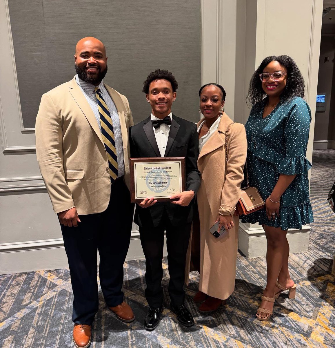 Proud to announce Carvarious Bowers as a Charles W. Hawkins III High School Scholar-Athlete Honoree! His hard work, dedication, and leadership on and off the field set the standard for excellence. Congratulations, Carvarious!