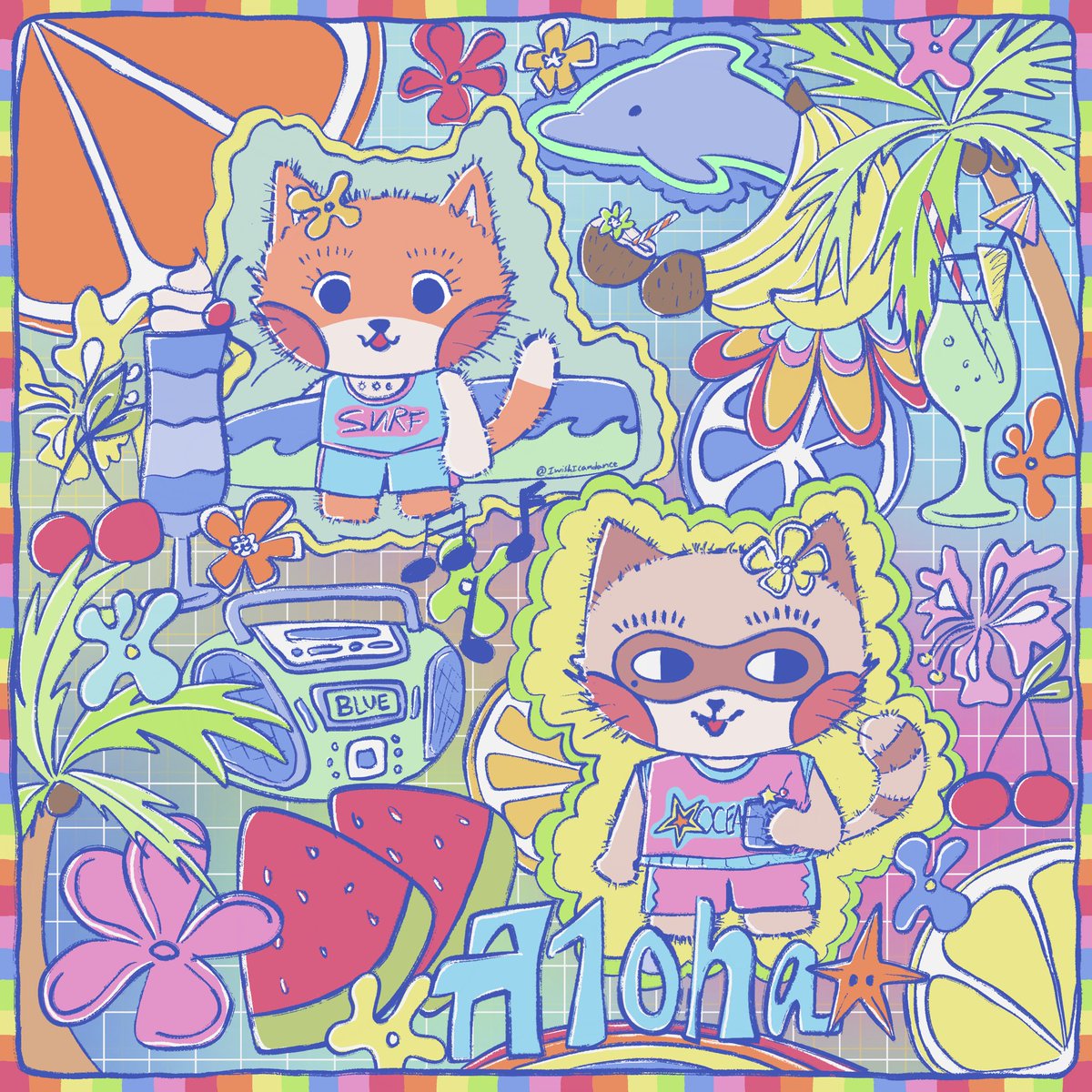 🐠🏝️🌀Blue 🌺🍹🍍
#ZB1fanart #BLUE_PARADISE #늘빈
#빈늘