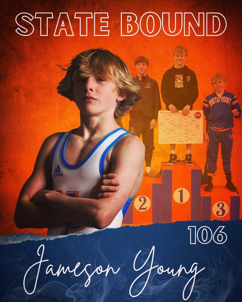 NPGrizzlyWREST's tweet image. Jameson Young โ28
State Qualifier at 106 lbs 
#Code1
@NP_Grizzlies_AD
