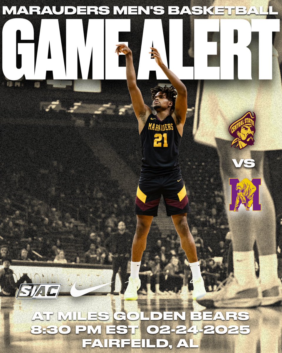 csu_mensbball's tweet photo. Got something to prove down in Bama

Game Alert🏀‼️
Marauders vs Miles College
📍Fairfield, AL
📅Feb. 24th
🕰️ 7:30 PM Local Time/8:30pm Eastern

#gomarauders | #hunttogether https://t.co/0qqxQ7DwCP