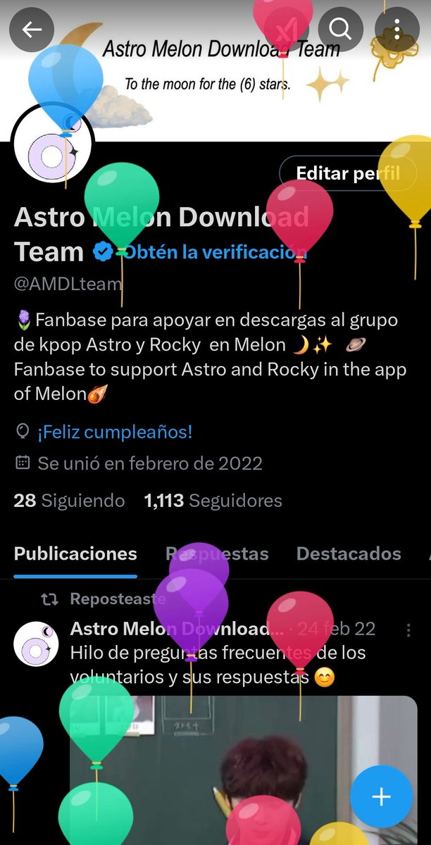 AMDLteam's tweet image. AROHAS! Estamos de cumpleaños 🎂 🥳 

 AMDLteam está de aniversario y el mismo día que Astro🥹🫶🏽✨

Gracias por seguirnos en este camino, la familia ha crecido mucho y espero que sigan con nosotras. Contamos con ustedes siempre. 💜✨

Seguiremos apoyando a Astro y a Rocky 💪🏽💕