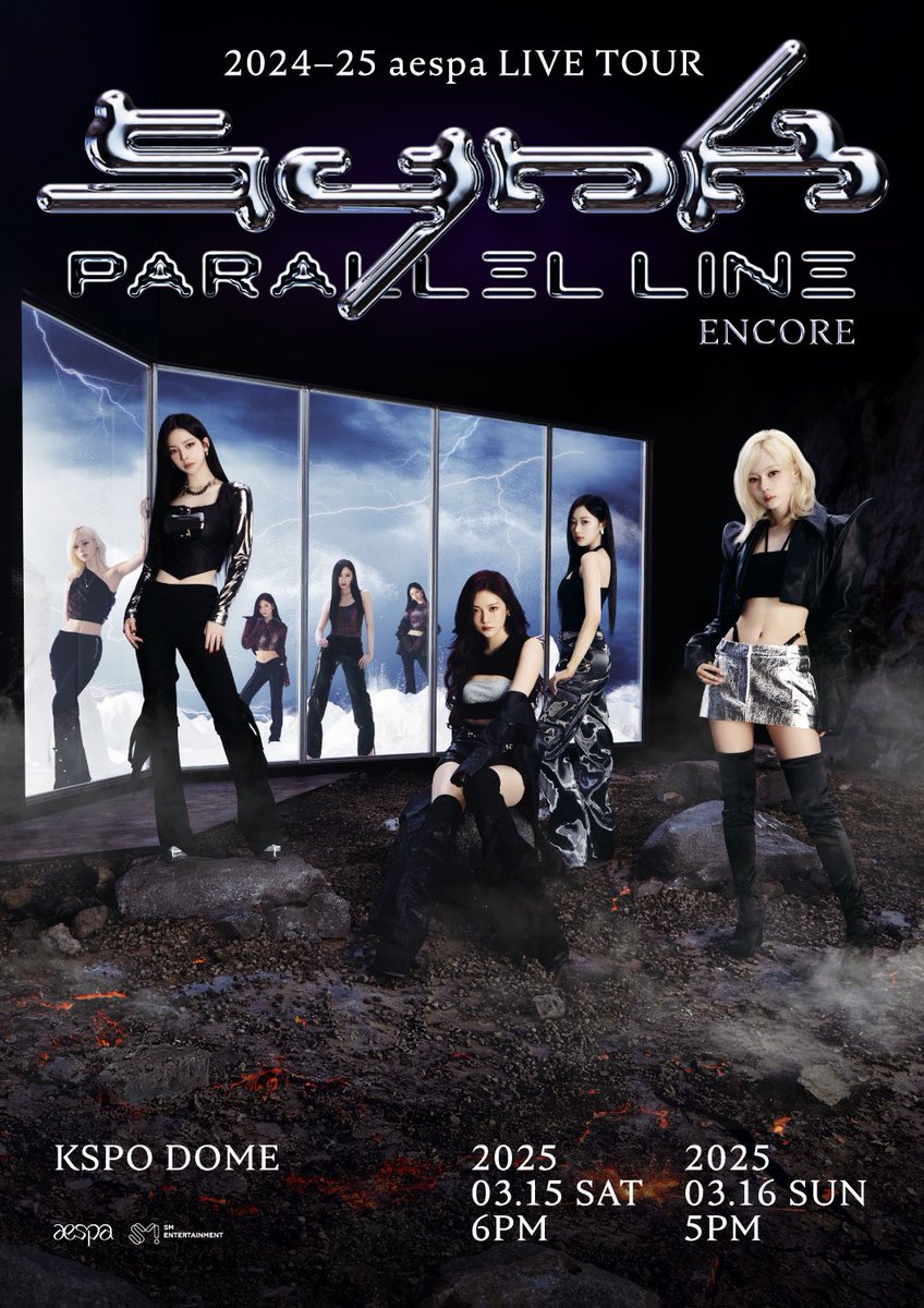2024-25 aespa LIVE TOUR – SYNK : PARALLEL LINE – ENCORE

📅ONLINE STREAMING
2025.03.16(SUN) 5PM (KST)

🎫ONLINE STREAMING TICKET SALES
2025.02.24(MON) 11AM ~2025.03.16(SUN) 5:29:59PM (KST)

🔗Weverse Shop
shop.weverse.io/shop/artists/1… 

🔗Beyond LIVE
beyondlive.com/contents/506 

#aespa