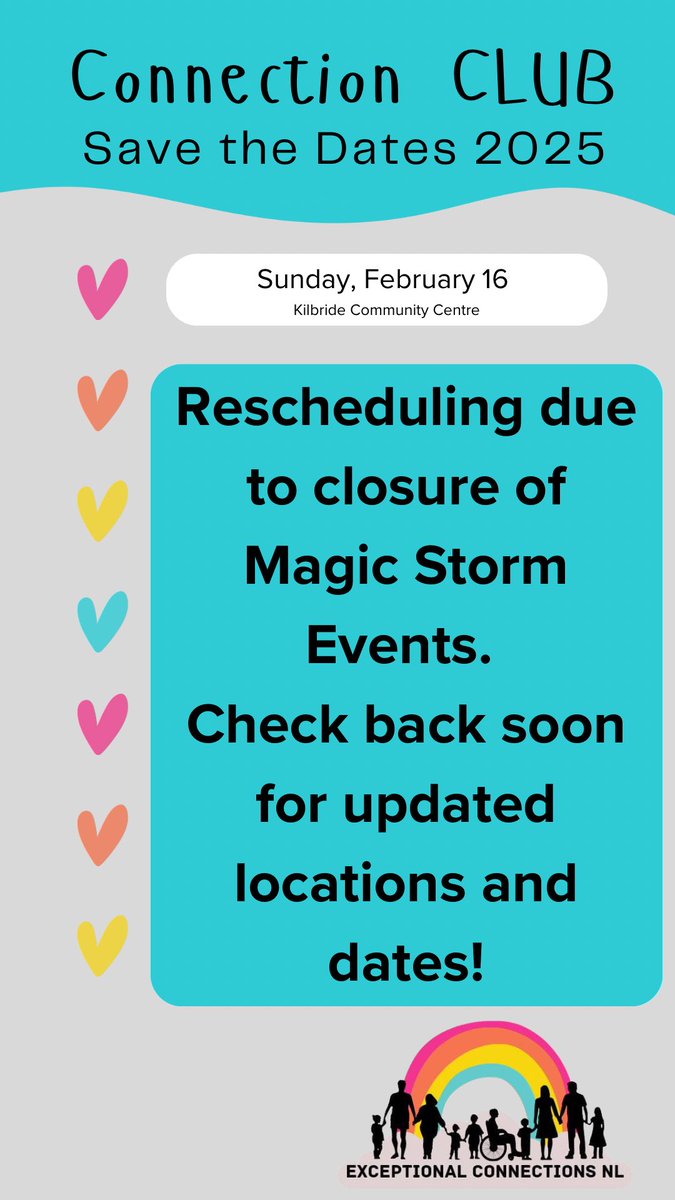 We are working on booking new locations for upcoming events due to the unexpected closure of our location partner, Magic Storm Events. 

Check back soon for updates!