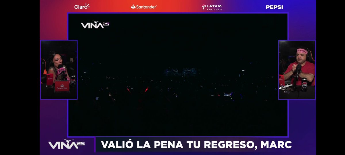 RayAlva43094555's tweet photo. @Mega Consejo para las próximas noches del festival: saquen a ese par de weones cuando aparezcan los artistas. En ningún momento escuché cantar a Mark Anthony, sólo la escuchaba a ella https://t.co/8kvdQXRJtY