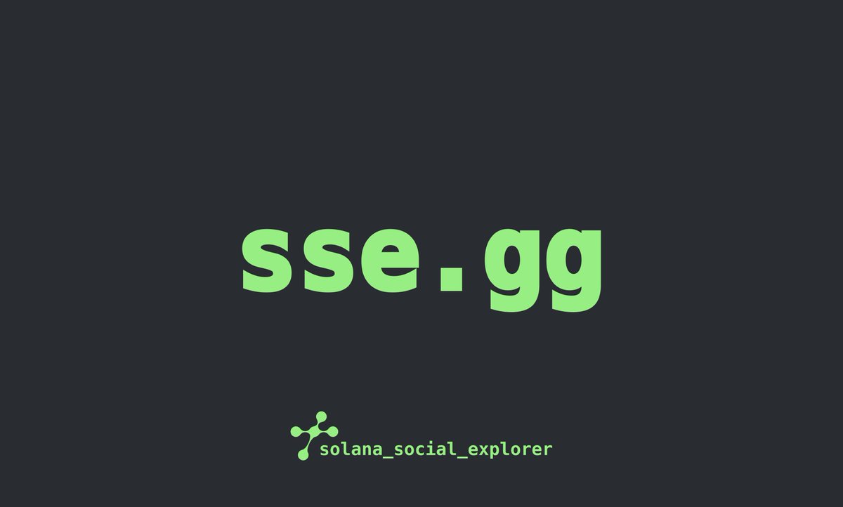 Yes ✅ 
Introducing a snappier way to access Solana Social Explorer 🤠