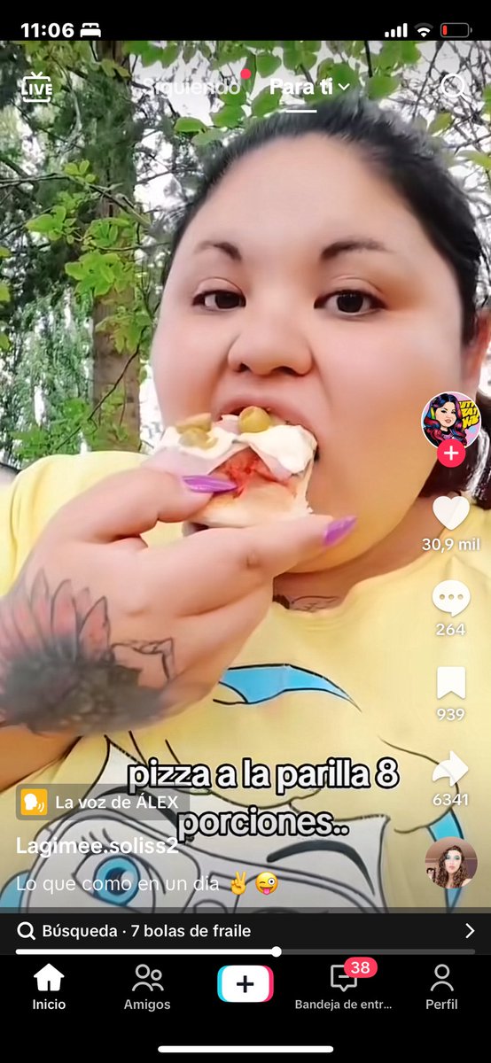 tanto va a comer🤢? (envidia)