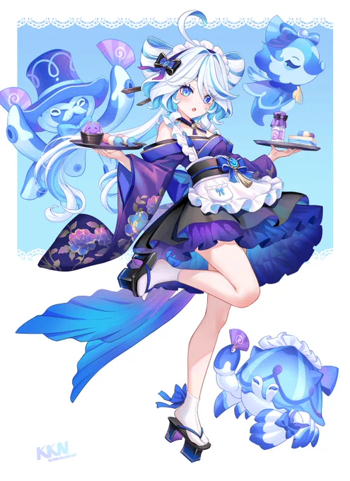 #フリーナ #原神 秋沙銭湯でバイトしているフリーナちゃん～～
