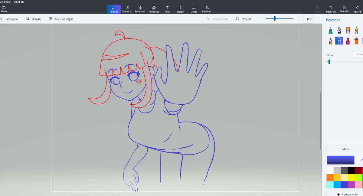 Buenaaaas~ Ha pasado un tiempo ;v;

Un día en el trabajo a la jefa se le ocurrió quitarnos el celular, y me quedé sin poder leer mis novelas ligeras y mangas >:'c

Así que, aburrido, me encontré con Paint 3D e hice esto. Me sorprende lo bien que se ve x'D
¿Les gusta..?