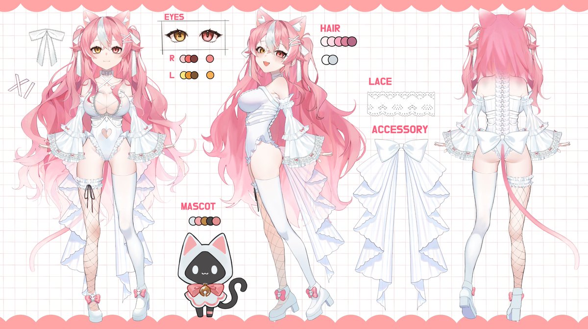 enyayoruneko's tweet photo. 💀🎀【REFERENCE SHEET】🎀💀
¡Ohaenya! ¡Nya! ¡Nya! Shinigami "Neko" VTuber Enya Yoruneko dayo ¡Myuchísimo gusto! ♡

❥ General：#YorunekoEnya #夜猫エニャ
❥ Live：#EnyaLive #エニャライブ
❥ Art：#EnyaSketch #エニャスケッチ
❥ NSFW：#Enyabai #エニャヤバイ
❥ Memes：#Yorumemes #ヨルミーム
❥ Clips：#YorunekoClips #夜猫クリップ
❥ Fan Name：Nekoyami
❥ Oshi mark：🎀💀