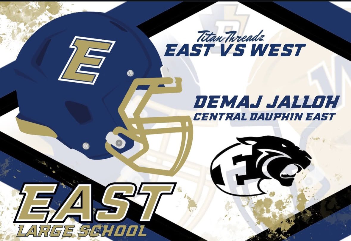 Demaj Jalloh (@demaj25) on Twitter photo Blessed to be picked to play in the PSFCA East vs West Game
<a href="/LanceDeane/">Coach Lance Deane</a> <a href="/HagerNation/">Josh Hager</a> <a href="/cdeastfootball/">CD East Football</a> Blessed to be picked to play in the PSFCA East vs West Game
<a href="/LanceDeane/">Coach Lance Deane</a> <a href="/HagerNation/">Josh Hager</a> <a href="/cdeastfootball/">CD East Football</a>