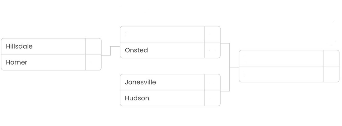 District 85 in Homer released today! We face Hudson on Wednesday March 5th at 7pm. Winner advances to District finals on March 7th!