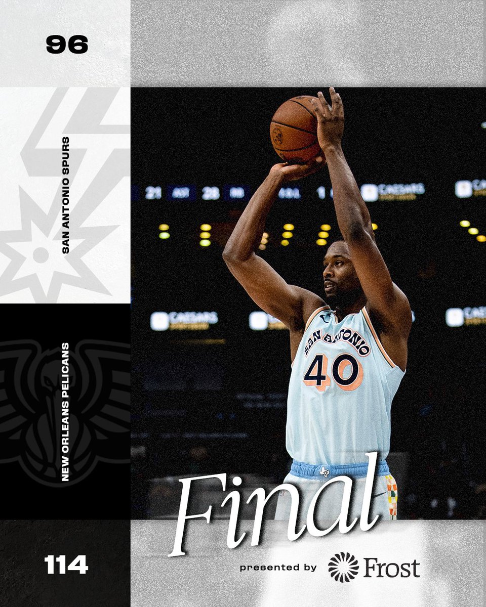 spurs's tweet photo. Final from New Orleans! 

@FrostBank | #ad https://t.co/PCjfqZWQBQ