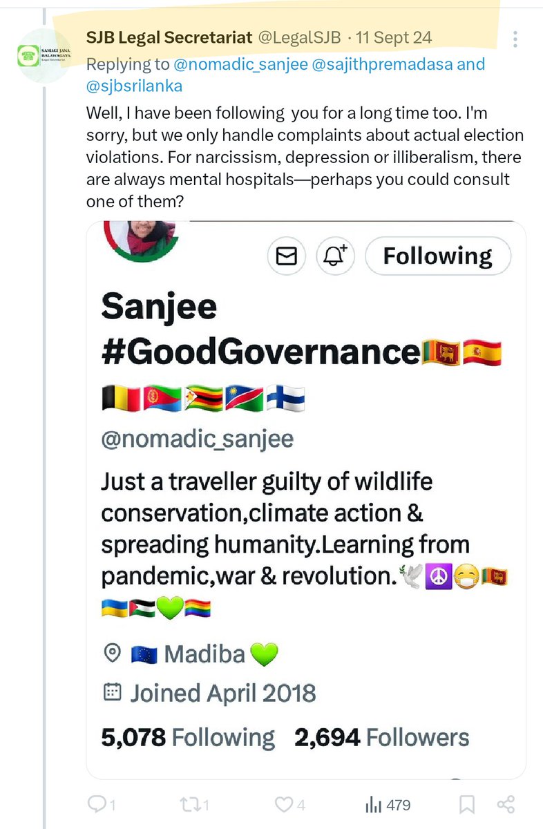 Sanjee #GoodGovernance🇱🇰🇪🇸🇧🇪🇪🇷🇿🇼🇳🇦🇫🇮 tweet media