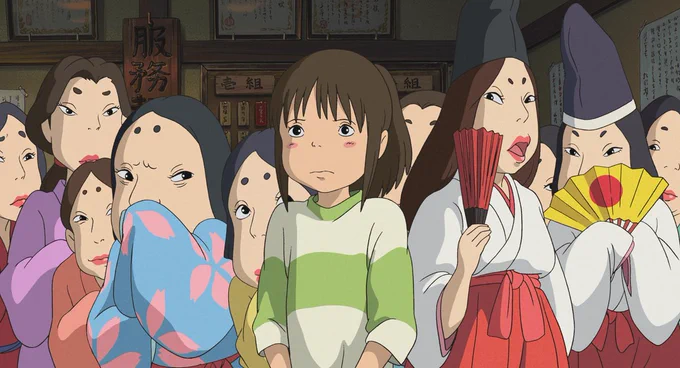 油屋の従業員は、男はカエルで、女はナメクジに描かれています。これについて宮﨑駿監督は「僕らの日常ってカエルやナメクジみたいなもんじゃないかと思っているんです。自分も含めて難しいことを言ってるカエルのようなものだと思ってますから」と話しています。 