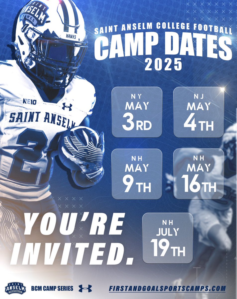 Sean O’Reilly (@seanoreilly08) on Twitter photo Thank you <a href="/STAHawksFB/">Saint Anselm Football 🏈 #BCM</a> and <a href="/CoachBraine/">Chadd Braine</a> for inviting me to Saint Anselm football’s virtual junior day and camp series. I am grateful for the opportunity.
@HFCGilliam <a href="/_cchsathletics_/">Camden Catholic Athletics</a> @RecruitingCC <a href="/CoachQuaashieJ/">Quaashie Jetter</a> <a href="/DHudson519/">Demetrius Hudson™</a> <a href="/NazirStreater/">Naz</a> <a href="/CoachKdCC/">Kyle Dupree</a> Thank you <a href="/STAHawksFB/">Saint Anselm Football 🏈 #BCM</a> and <a href="/CoachBraine/">Chadd Braine</a> for inviting me to Saint Anselm football’s virtual junior day and camp series. I am grateful for the opportunity.
@HFCGilliam <a href="/_cchsathletics_/">Camden Catholic Athletics</a> @RecruitingCC <a href="/CoachQuaashieJ/">Quaashie Jetter</a> <a href="/DHudson519/">Demetrius Hudson™</a> <a href="/NazirStreater/">Naz</a> <a href="/CoachKdCC/">Kyle Dupree</a>