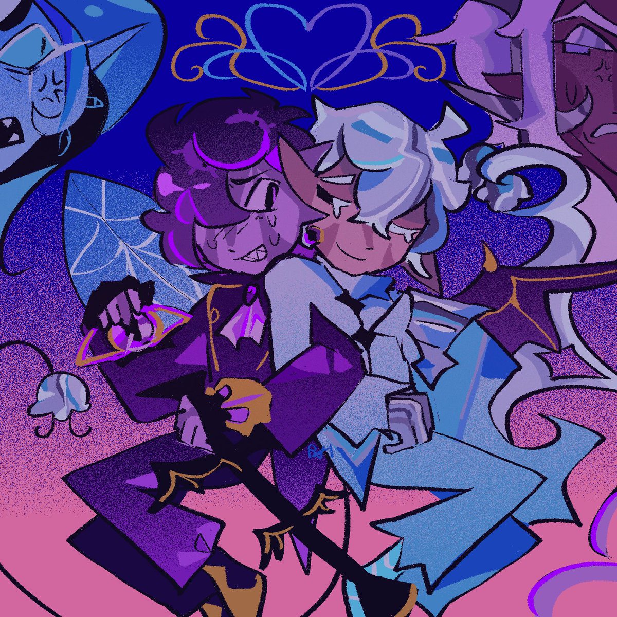 Will we follow down their mistakes, too ?

[ #sapphirebell / #blackbell + #shadowfaerie ]
#blacksapphirecookie #silverbellcookie 
#elderfaeriecookie #shadowmilkcookie 
#crkfanart