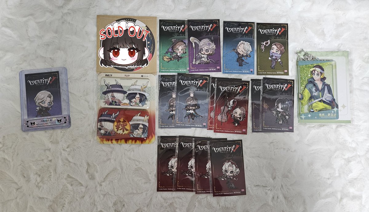 Joseph600311's tweet photo. 《 第五人格 交換 》

譲 ) 1 ~ 7

求 ) 8

- 海外に住んでいるので海外配送になります 

- ❤️訳あり商品です 
関連内容をご参照ください https://t.co/ov1GB4BFXy