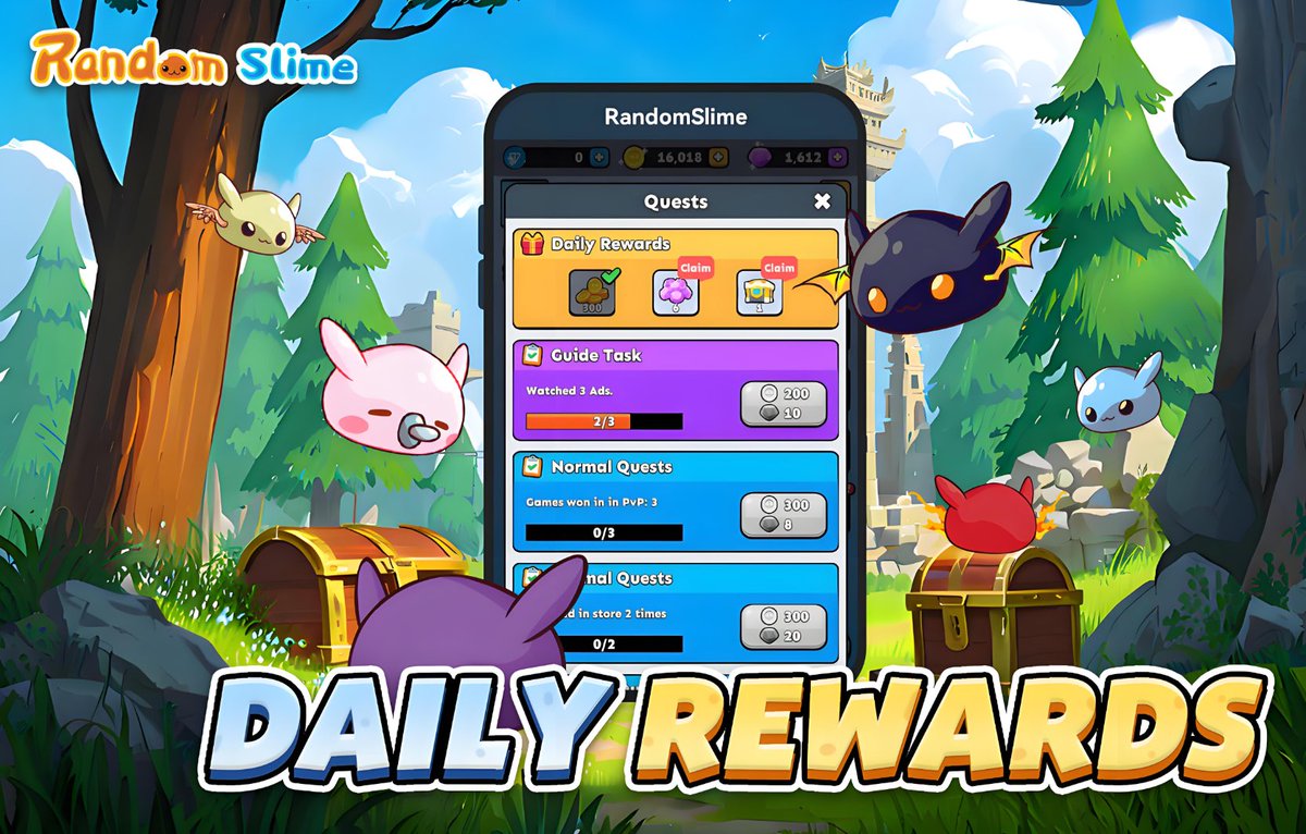 TonRandomSlime's tweet image. ☎️💎Claim Rewards : Your Daily Rewards Awaits!🎮

Hey, you! Yes, YOU! 👀 Your Free Rewards just one click away! 🎁✨
RandomSlimeBot - Quests - Daily Rewards

Pop in, grab your Rewards , and jump straight into the action. So what are you waiting for?Claim and get to the fun! 🏰…