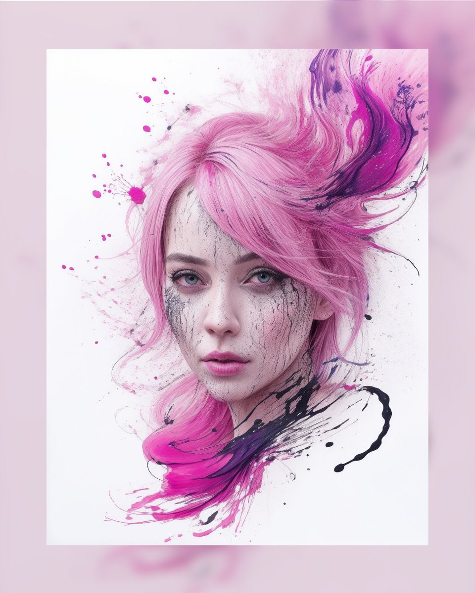 AntonPsak's tweet photo. The Symphony of Chaos XXV oil study embodies delicate strength and raw emotion through a striking blend of soft pinks and intense black strokes. 

#SymphonyOfChaos #OilStudy #ExpressiveArt #AbstractPortrait #ModernArt #CreativeExpression #FineArt https://t.co/0rRjxdqmYB