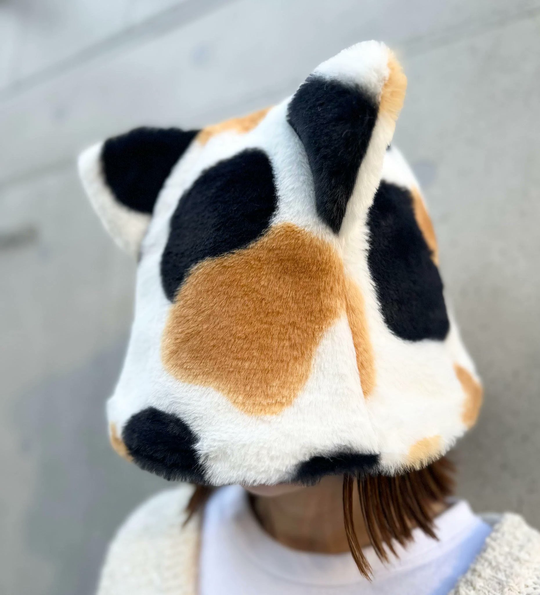 👀実写版メッシュ君 🐆豹柄 フェイクファー素材🐆 次世代 3層