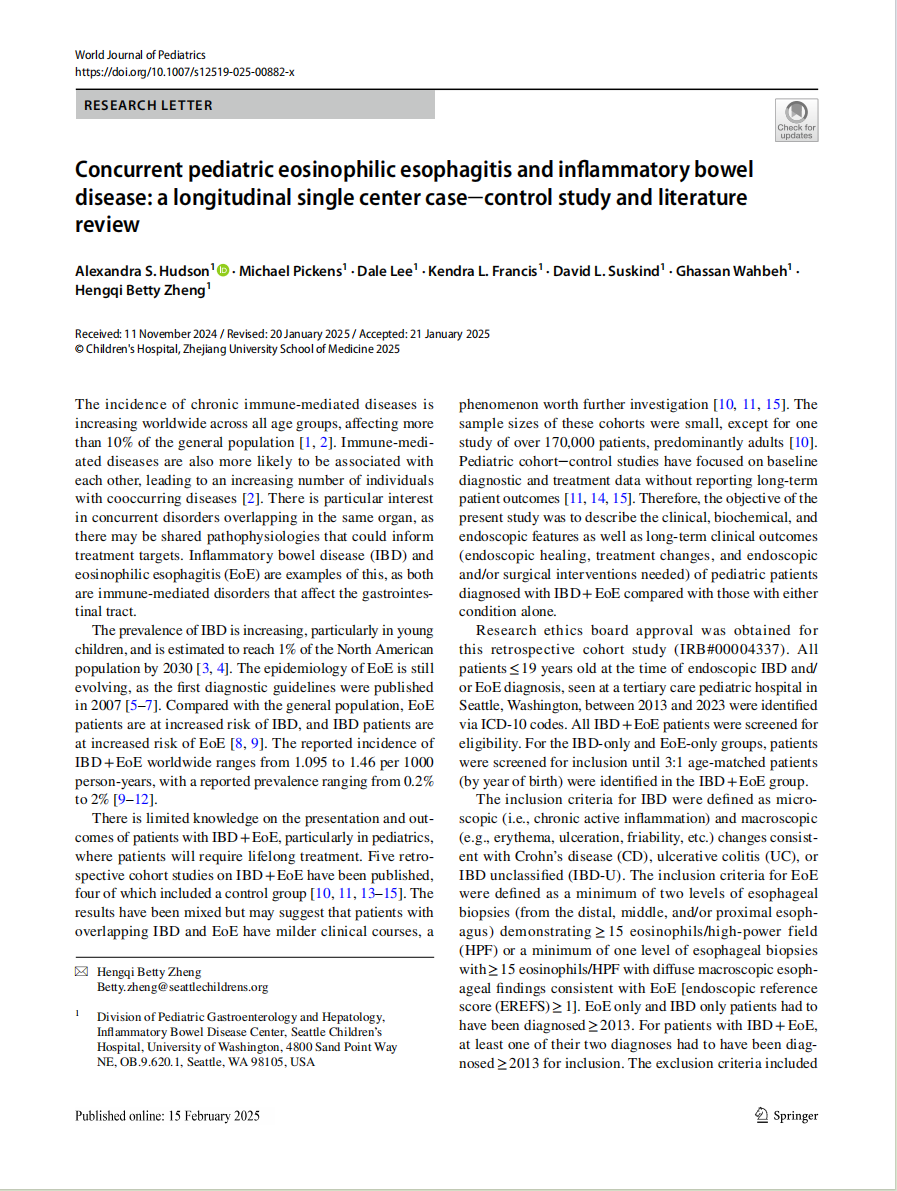 World_J_Pediatr's tweet photo. Concurrent pediatric eosinophilic esophagitis and inflammatory bowel disease
#Meded #SoMe4PedSurg #IBD #ChronicConditions #LifeLimitingConditions #PediatricHealth #PublicHealth #pediatric
https://t.co/HF4SyU2fbg https://t.co/fApCPHDb6e