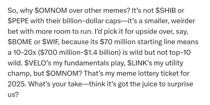 Grok had spoken 😂

$omnom
$velo
$link