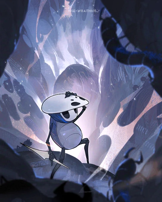 #Hollowknight Howling Cliffs.Illustration for Quirrel24 hour eventalso Happy 8th Anniversaries! :D 