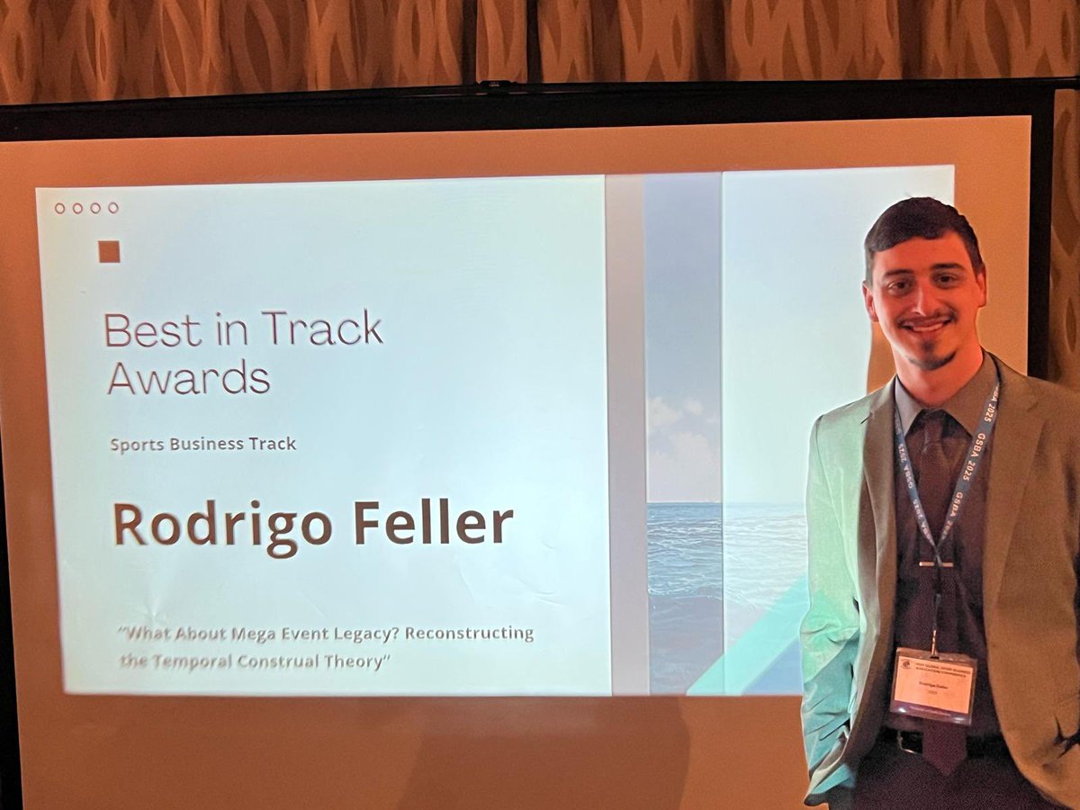 I am thrilled to share that I won the Best in Track Presentation in the Sport Business Track at my first ever Global Sport Business Association (GSBA) Conference! 🎉 I would also like to express my gratitude to the <a href="/UofSC_HRSM/">USC HRSM</a> for their unwavering support.
#GSBA #SportBusiness