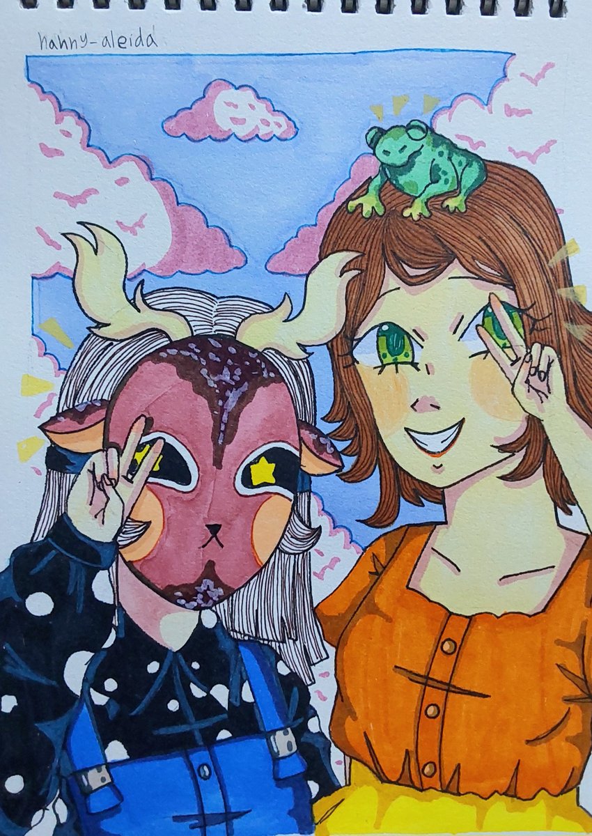 nannyaleida's tweet photo. Y bien al fin de estar muchas horitas termine este duo de dibujos de nuestras sonas se podria decir 

El del primer dibu es @Rinie_uwu 
El del segundo dibu es @jois_aki 

🐸🌟 https://t.co/Rz7SjpfA0D