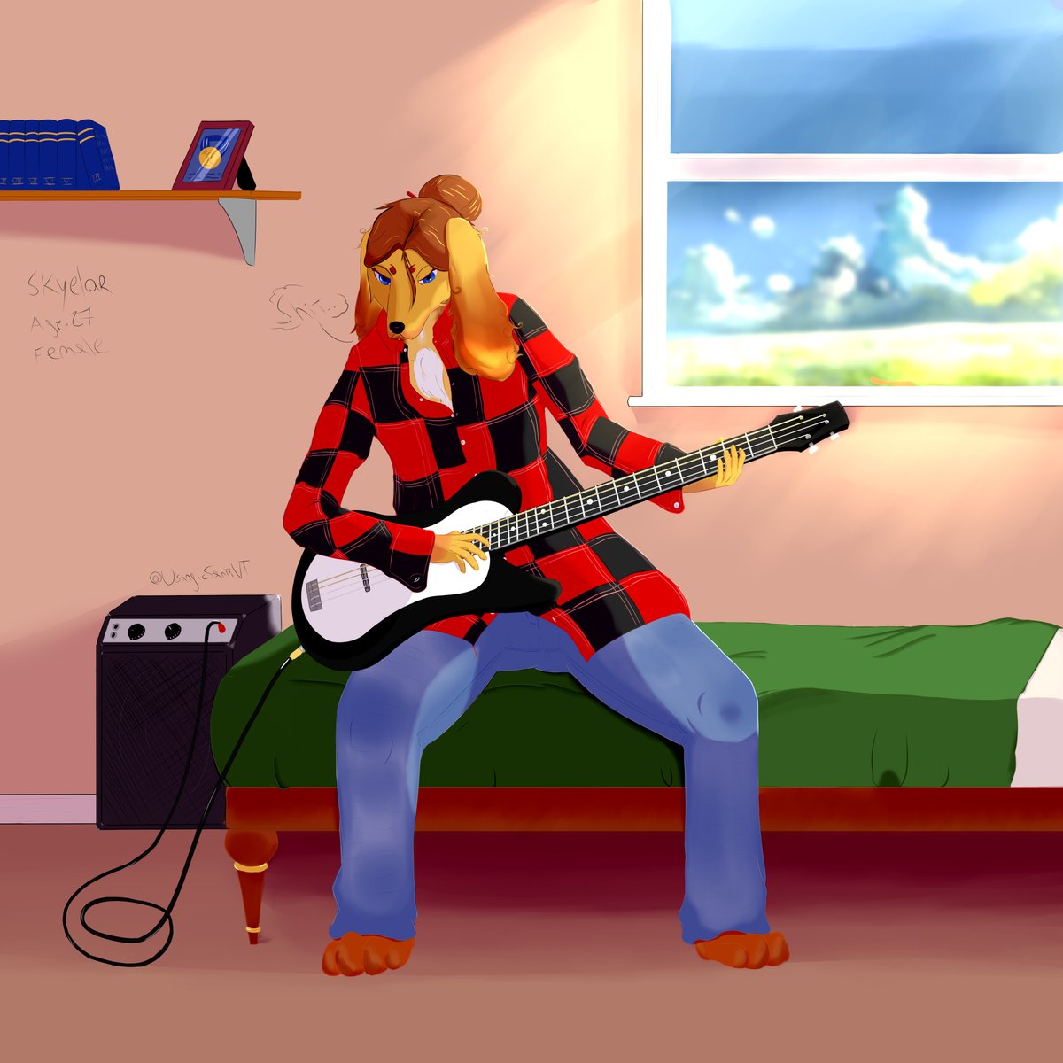 Lo ultimo que hice dibujando, poco a poco mejorando. (Me habia olvidado de la firma hue)

The last thing I did drawing, improving little by little.  

#draw #furry #furryarts #furryartwork #art