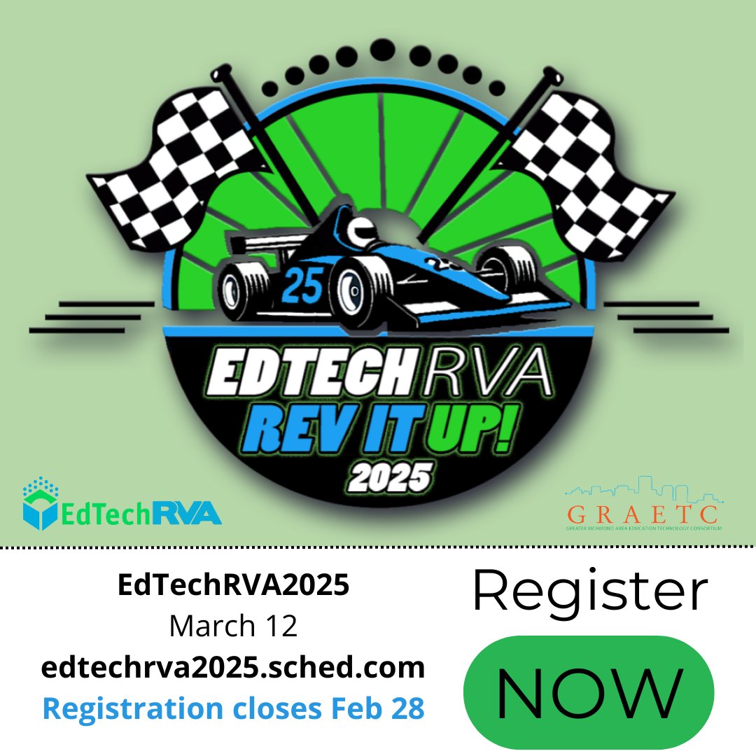 📢 5 Days Left – 40+ Sessions to Explore!
⏳ Register for #EdTechRVA!
🔥 Choose from 40+ cutting-edge sessions on AI, gamified learning, computer science, flipped classrooms, digital creativity &amp; more! 🚀
📅 Deadline: Feb 28
🔗 Register today: edtechrva2025.sched.com
#RevItUpRVA