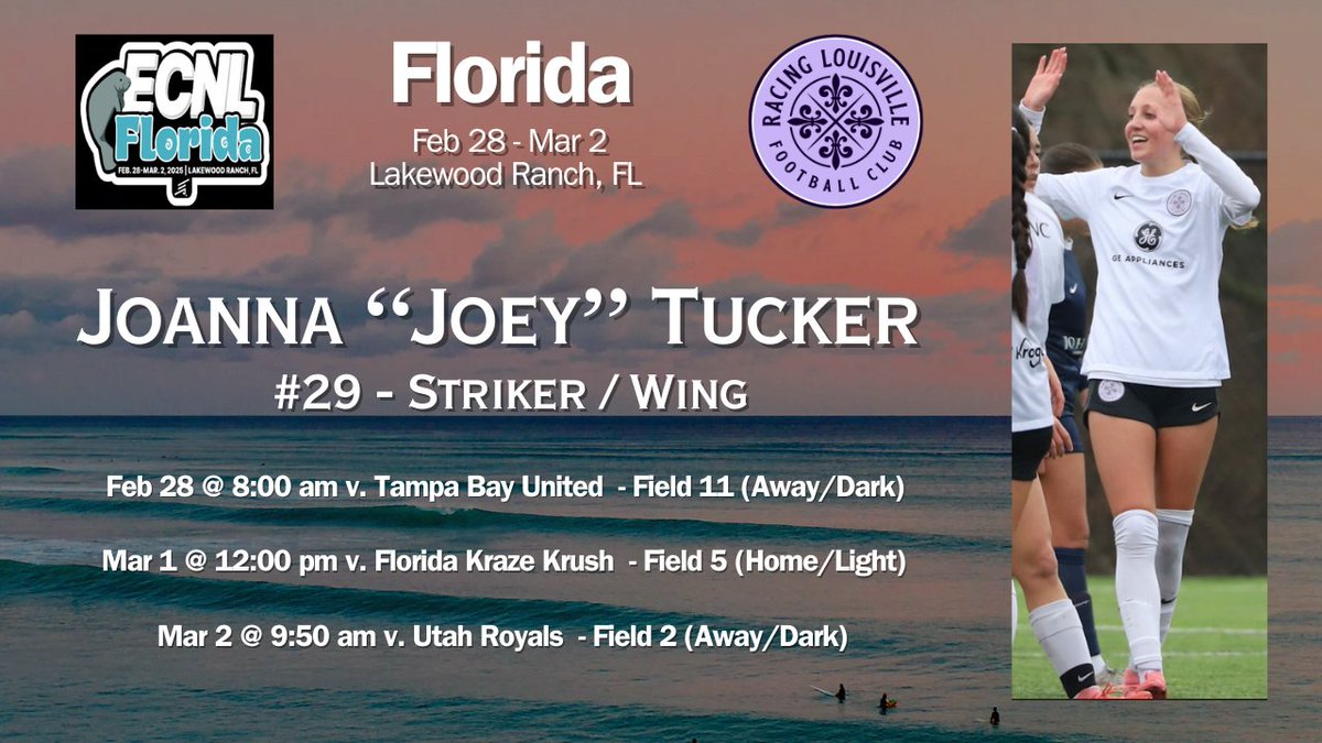 Looking forward to warmer weather and more chances to play and prove myself - hope to see you there! <a href="/ImYouthSoccer/">ECNL/GA/Recruiting/College Soccer</a> <a href="/ImCollegeSoccer/">College Soccer Truth ™</a> <a href="/ECNLgirls/">ECNL Girls</a> <a href="/LouCityAcademy/">Louisville City FC Academy</a> <a href="/RacingLouFC/">Racing Louisville FC</a>