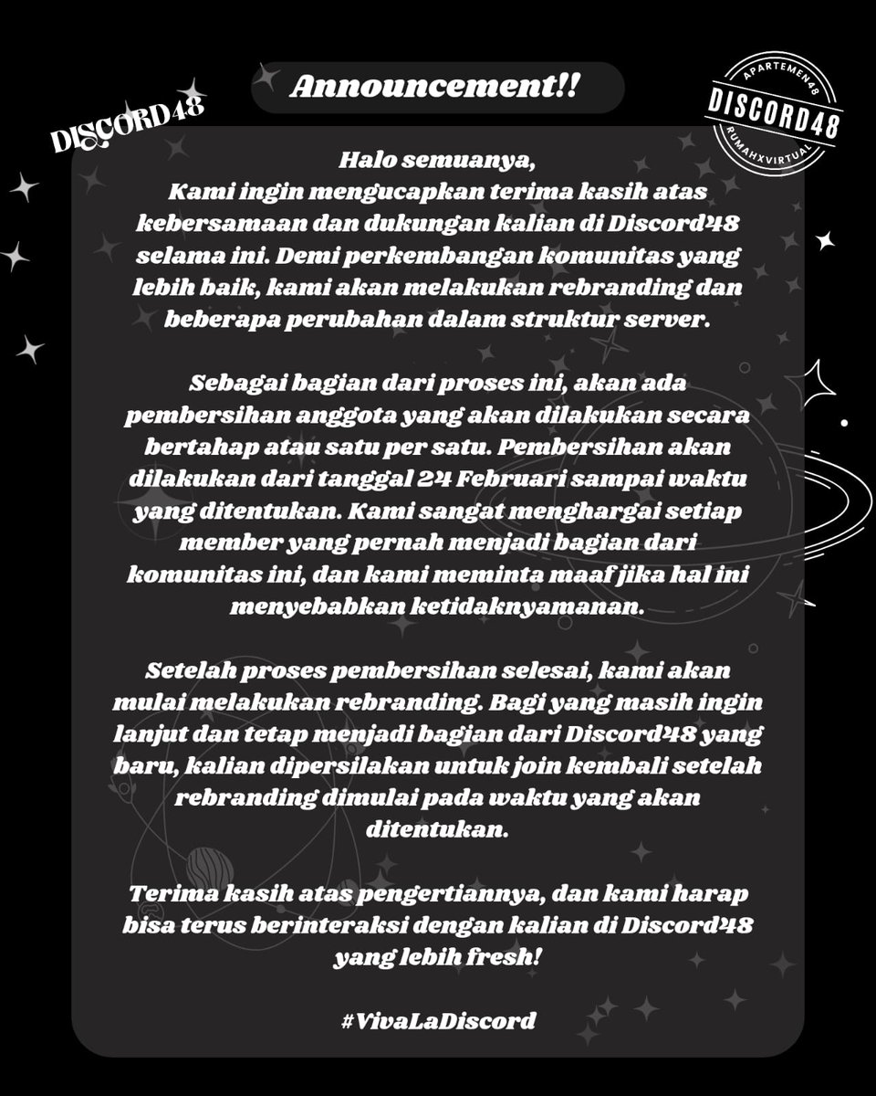ANNOUNCEMENT !!!
