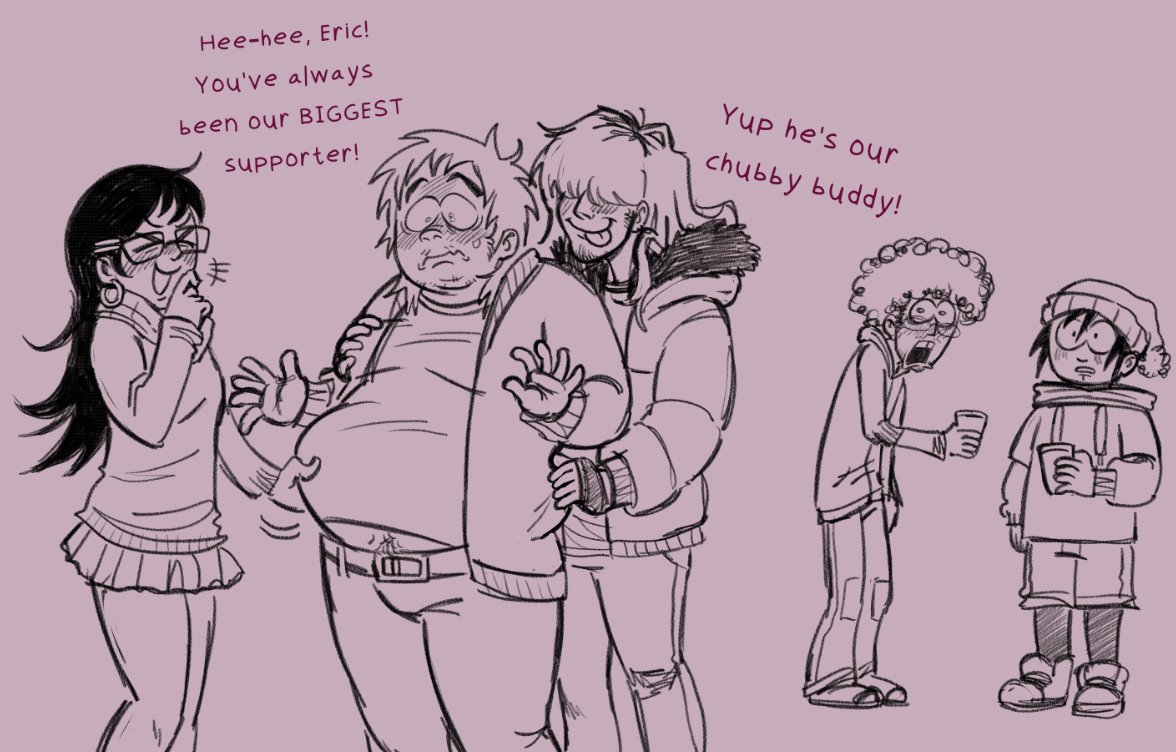 ickystickypink's tweet photo. TLDR: everyone got drunk and grabbed and jiggled Eric's fat and it made Kyle really jealous for some reason even though they're not dating https://t.co/QttuD9EX6X