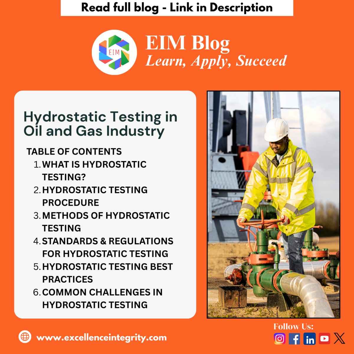 Excellence99479's tweet image. 🔎 How does Hydrostatic Testing ensure pipeline &amp;amp; equipment safety? Learn how it prevents failures &amp;amp; maintains industry standards.

📖 Read more: excellenceintegrity.com/hydrostatic-te…

#hydrostatictesting #pipelinesafety #engineering #oilandgas #testing