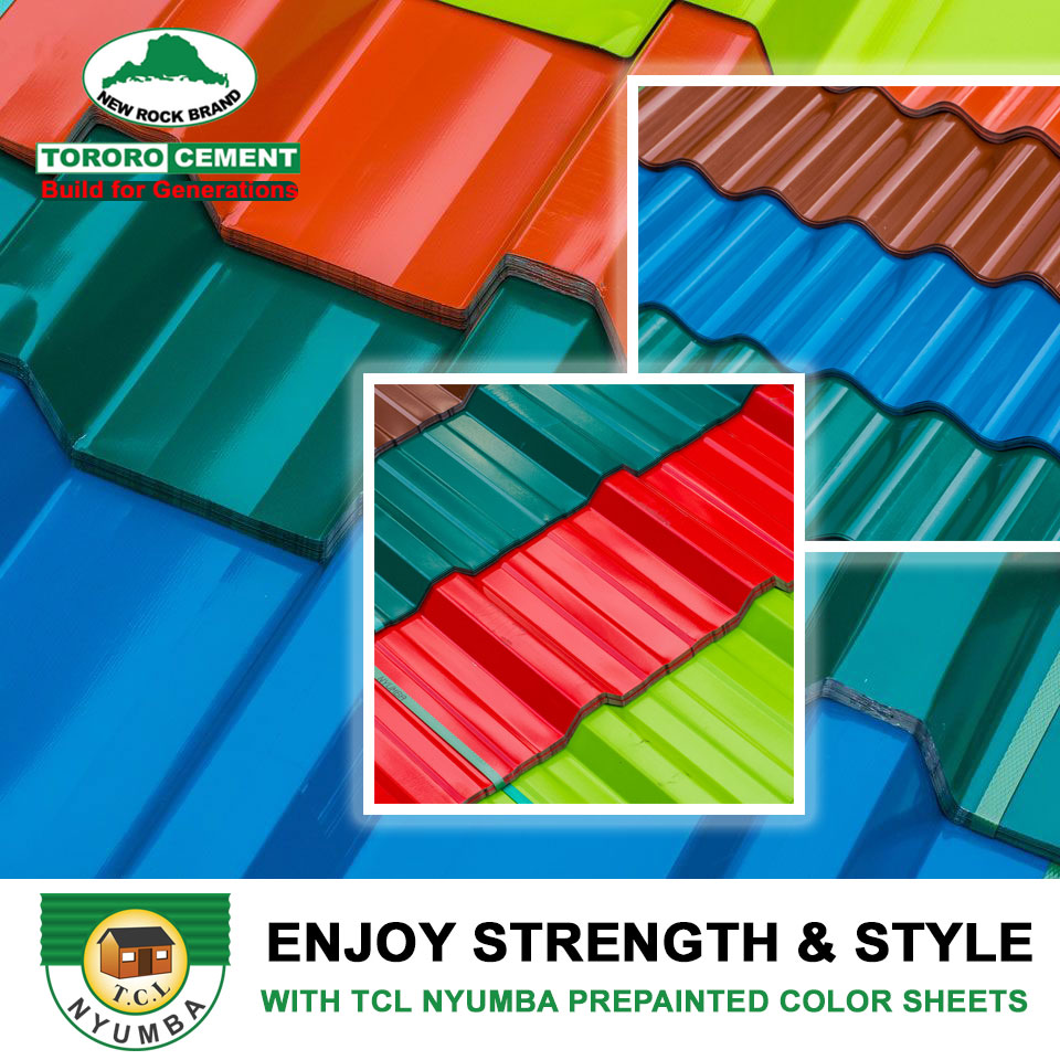 TororoCement's tweet image. Enjoy strength and style with TCL Nyumba pre-painted color sheets. #buildforgenerations
