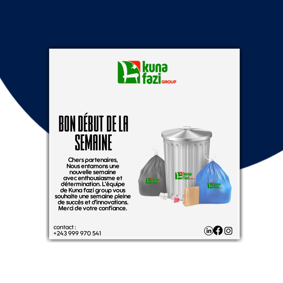 kunafazigroup01's tweet photo. Chers partenaires,

Nous entamons une nouvelle semaine avec enthousiasme et détermination. L'équipe de Kuna fazi group vous souhaite une semaine pleine de succès et d'innovations.

Merci de votre confiance.
#LaCasaDeLosFamososCol #Bundestagswahl2025 #LCDLFAllStars #ViratKohli𓃵 https://t.co/dDXdIFluQu