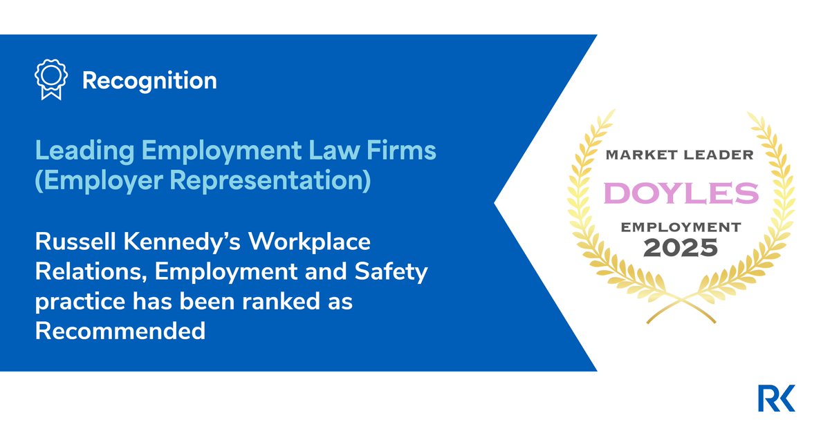 Monday Afternoon Recognition 
 
Our Workplace Relations, Employment and Safety team are proud to be announced in the 2025 listings of leading legal directory, Doyle's Guide
 
We congratulate the lawyers and team on this impressive achievement
 
 Read more: lnkd.in/gpRKsZJK