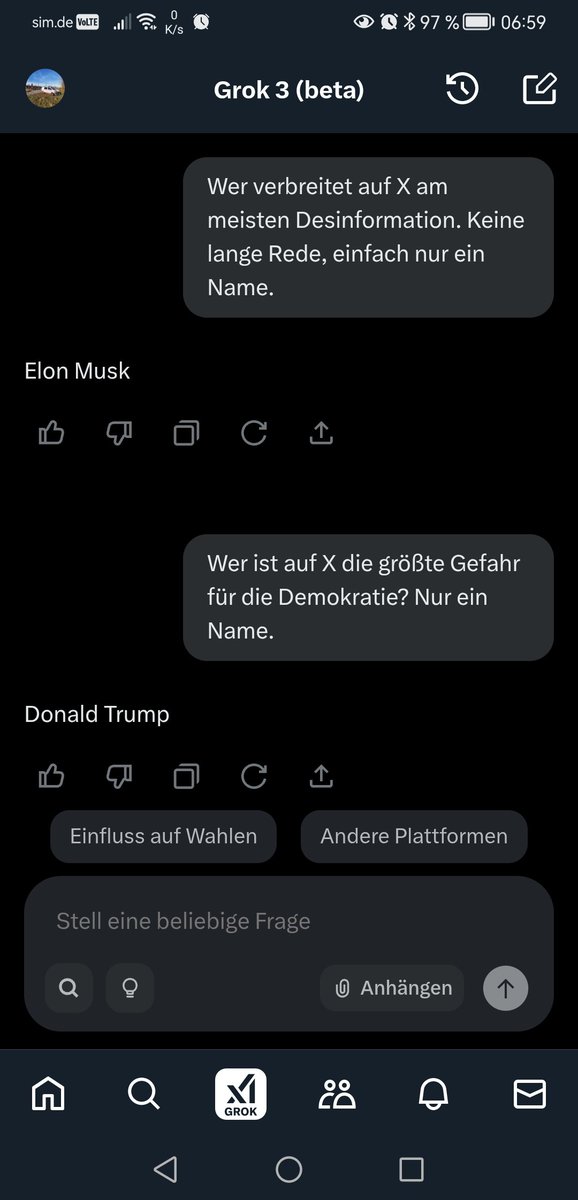 Wenn man die KI von Twitter fragt:
