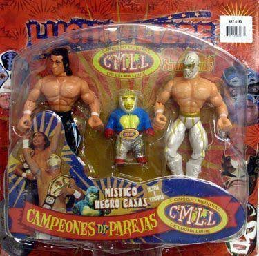roylucier's tweet image. Worth throwing this out in the universe. This is my “Holy Grail” currently of pro wrestling figures I’m searching for, a 2007 CMLL HAG three pack of Negro Casas, Mistico, and Kemonito. I’ve never seen it in the package. Anyone able to help me find it, I’ll pay that person a…