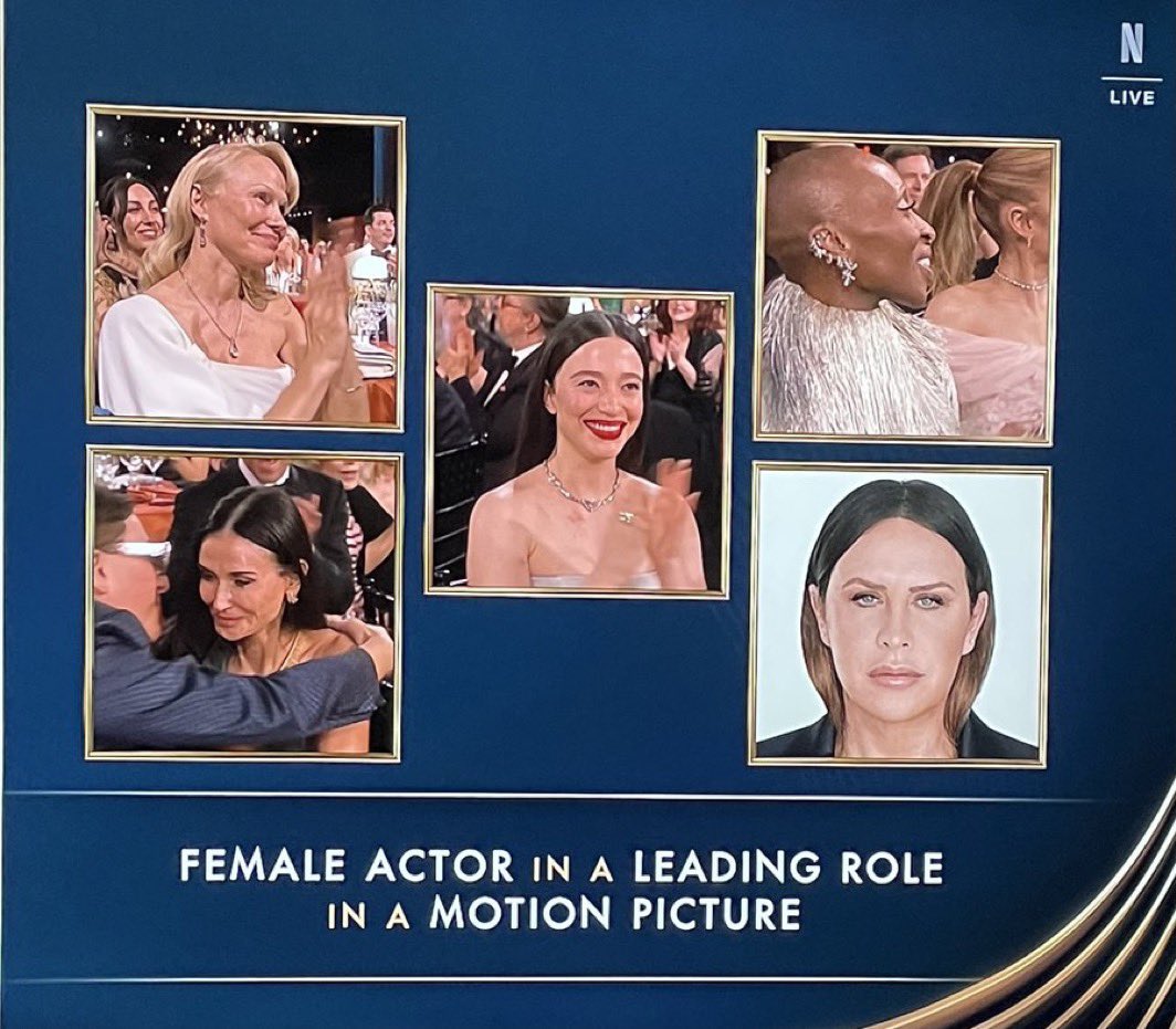 karla sofia gascon looked so shady when Demi Moore won  #SAGAwards