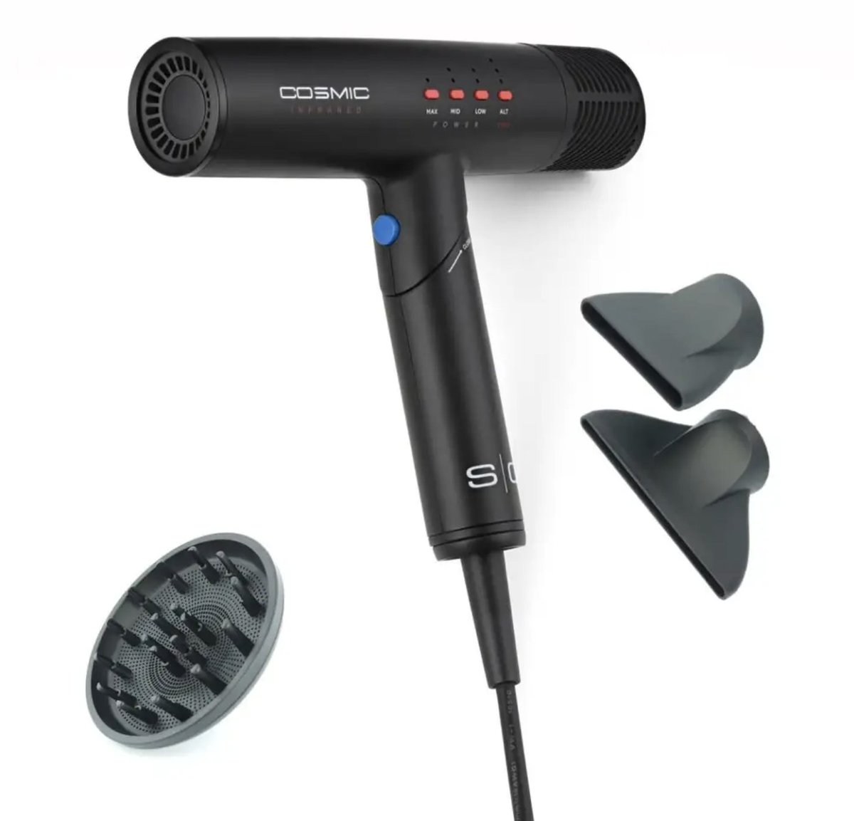 gerryudellinc's tweet image. 🚀 Cosmic Hair Dryer by Stylecraft is ultra-lightweight &amp;amp; powerful! With a digital brushless motor, infrared technology, and 8 heat/speed settings, it delivers fast, frizz-free drying for a smooth, shiny finish.

#CosmicHairDryer #HairCare #Stylecraft